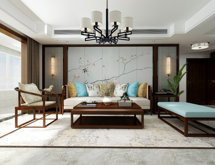 和達(dá)璟城167㎡新中式裝修效果圖